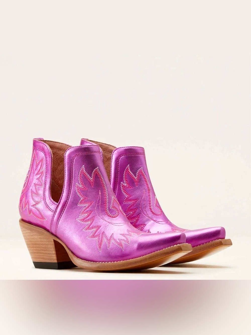 Ariat Women's Dixon X Toe Western Bootie Electric Pink size 9.5 NWOB